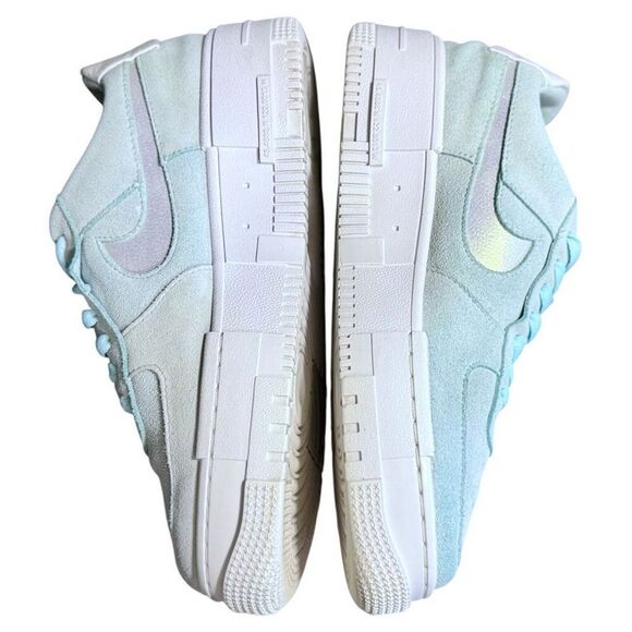 Women’s Nike Air Force 1 Pixel ‘Glacier Blue'  Suede Sneakers Size 8 - Picture 8 of 15
